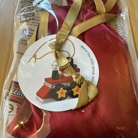 NEW 2014 Lego Christmas Giveaway Toy Train Buildable Ornament #6079532 In Pouch