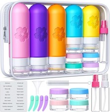 20 Pack Travel Bottles for Toiletries, Essentials 1 Pack, Purple Color
