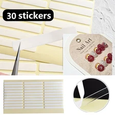 30Pcs Clear Nail Adhesive Tape False Nails Display Stand Stickers Double-side A1