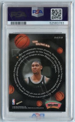 1997-98 METAL UNIVERSE CHAMPIONSHIP ALL MILLENNIUM TIM DUNCAN RC