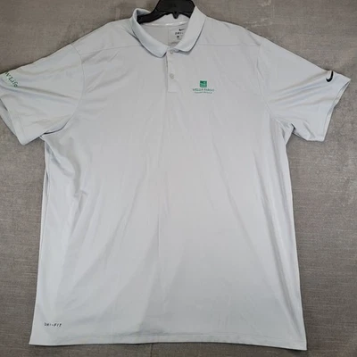 Nike Golf Dri-Fit Polo Shirt Mens 3XL Gray Wells Fargo Championship - Image 1 of 4