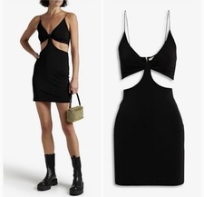 New ALICE + OLIVIA Havana Cutout Cady Mini Dress Black Size 2 Party Club City