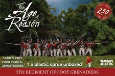 Wargames Atlantic 5th Regiment of Foot Grenadiers 28mm Scale 1 x Sprue Unboxed 