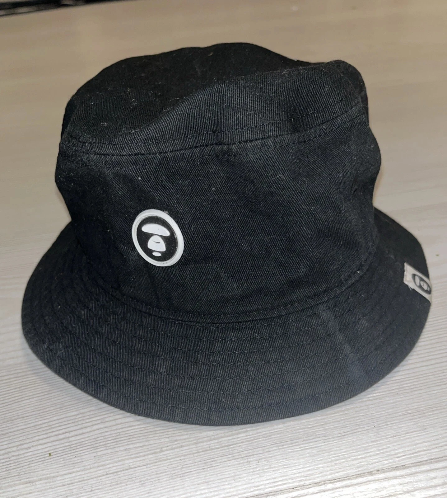 Aape By A Bathing Ape Bucket Hat Men's Size Small Black Denim 100% Cotton Summer