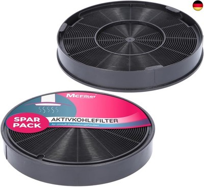 McFilter | 2x Aktivkohlefilter Ø 200mm für Dunstabzugshaube Alternative für AE