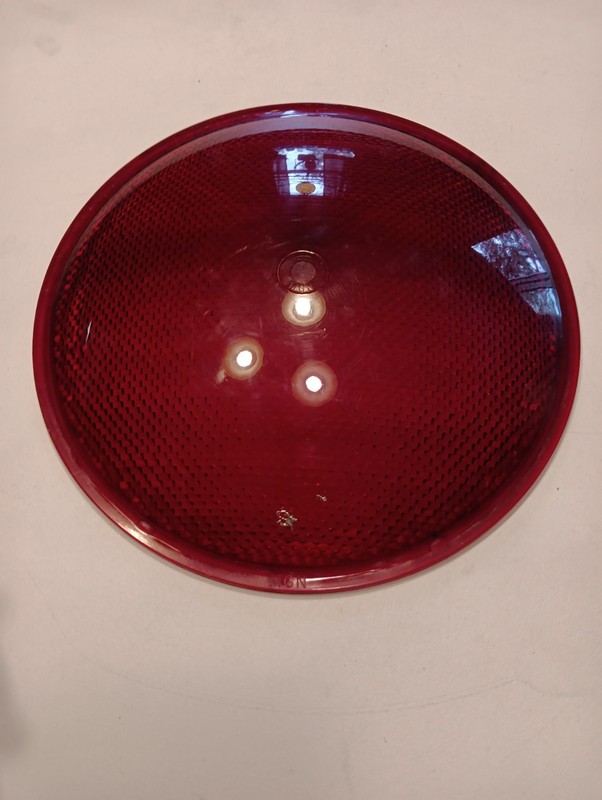 Vintage MGN, 12 Inch, Red, Plastic Traffic Light Lens 