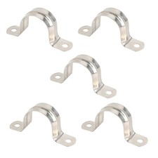 Image of 5pcs M100 Stainless Steel Pipe Clamp Fixed Support Riding Horse U Shape