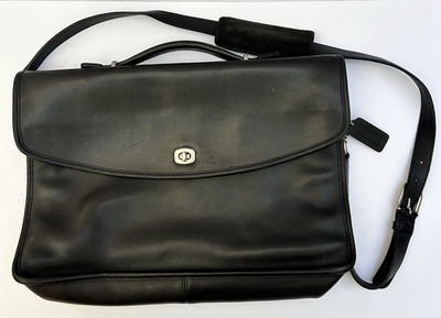 バッグ Old Coach Lexington Leather Brief Case Vintage Coach Lexington Briefcase Black Leather Messenger Laptop