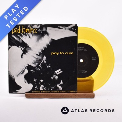 Bad Brains - Pay To Cum - Yellow Limited Edition 7'' Vinyl Record - VG+/NM
