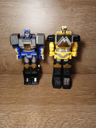 Vtg Mighty Morphin Power Rangers Blue & Yellow Shogun Zords (Shogun Megazord)