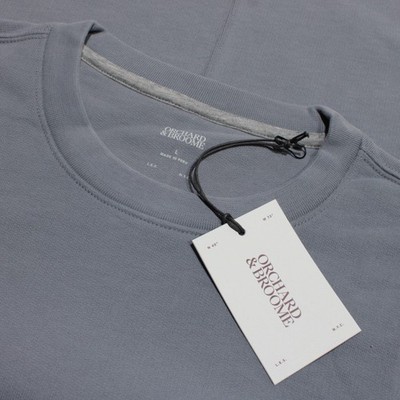 Orchard & Broome NWT Forsyth Crew Neck Sweatshirt Size L Cloud Gray Cotton