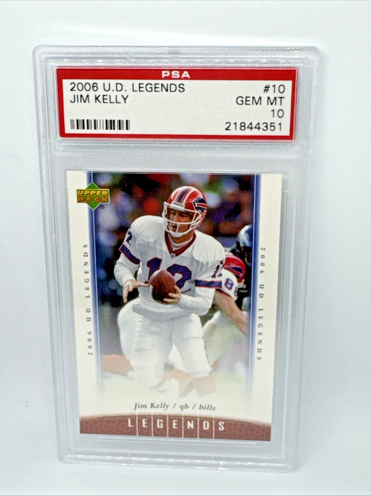 2006 Upper Deck Legends #10 Buffalo Bills Jim Kelly PSA 10 #21844351