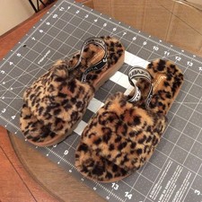 Koolaburra by Ugg Fuzzin Cheetah Slippers Sz 7 Great Condition 