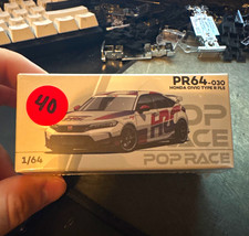 Pop Race 1:64 PR64-030 2023 Honda Civic Type R FL5 Diecast White/Red