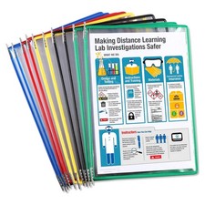 TARIFOLD P090 Document Display Pockets,Multicolor,PK10 1HEN6