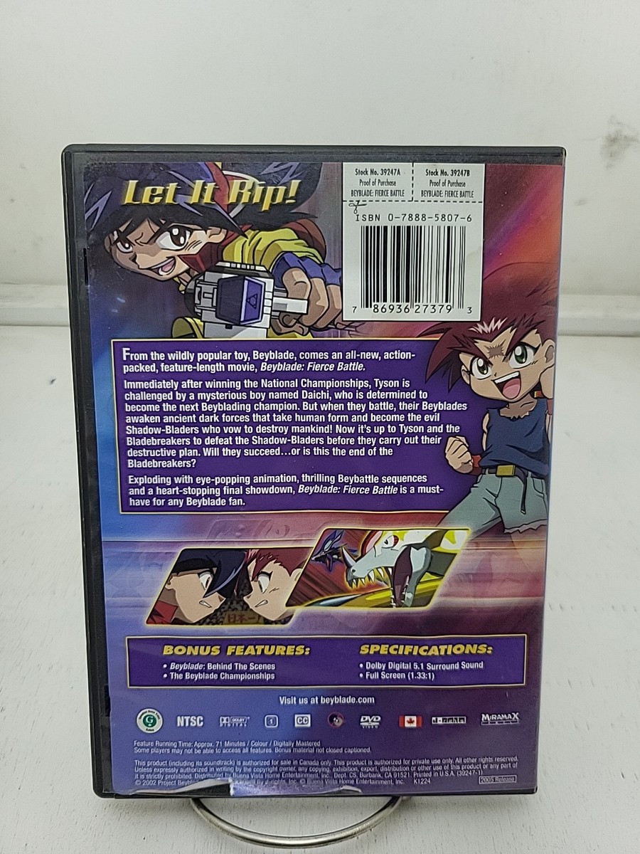 Beyblade: Fierce Battle (DVD, 2005) Animation Free Fast Shipping
