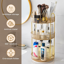 360  Rotating Makeup Organizer, Upgraded 3 Tier Skincare Perfume Organizers for