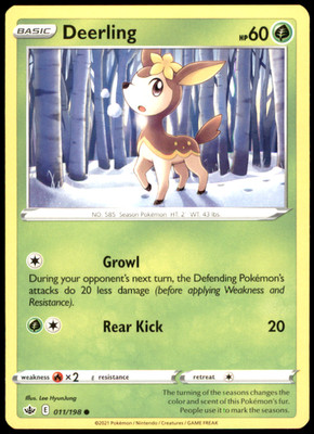 Deerling 011/198 SWSH06: Chilling Reign Regular NM Pokemon TCG