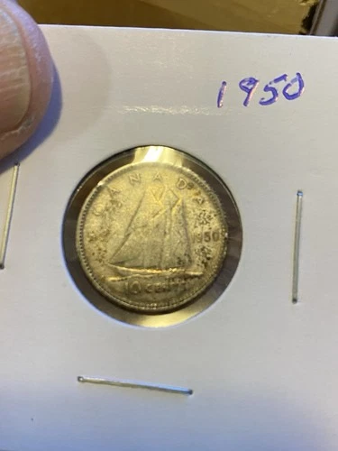 canadian silver dime 1950