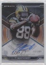 2015 Topps Strata Auto Blue 17/99 Ty Montgomery #SA-TMO Auto s3g