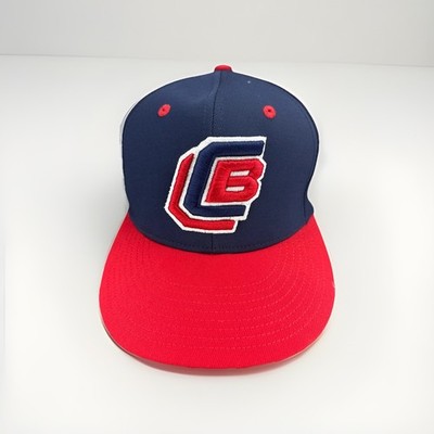 Champro C-Fit Baseball Hat S/M Navy Red Flat Bill Fitted Cap