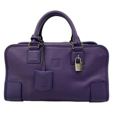 LOEWE Amazona 28 352.35.A03 Purple Goatskin Handbag