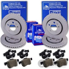 ATE PowerDisc BREMSSCHEIBEN + BELÄGE VORNE + HINTEN für AUDI A6 C6 4F Limo Avant