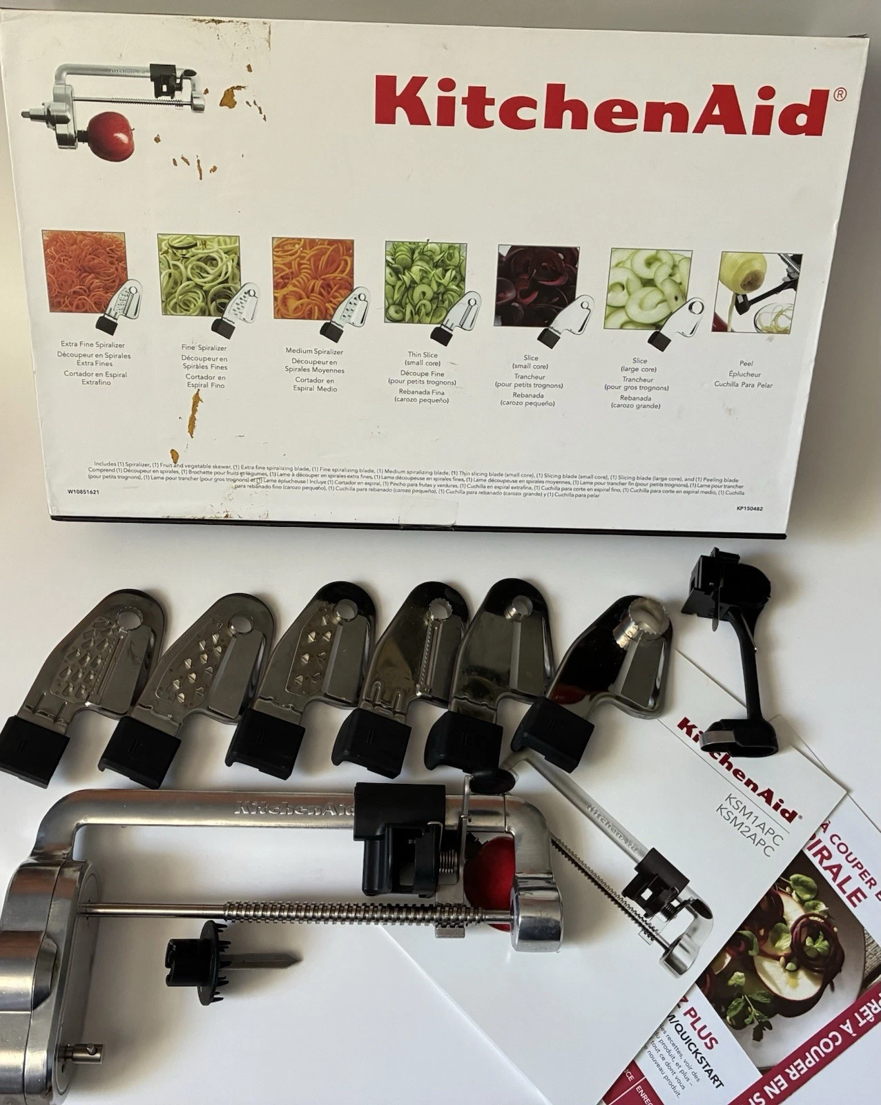 KitchenAid 7 Blade Spiralizer Plus with Peel, Core & Slice Stand Mixer KSM2APC