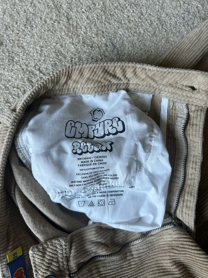 Pantalones de skate Empyre caqui de pana holgados talla 32 Foto 3 de 4