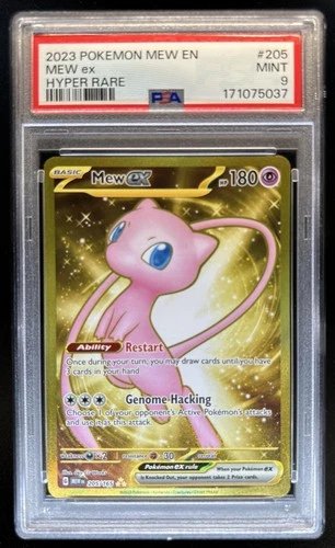 2023 Pokemon SV 151 Mew ex Hyper Rare Metal Frame #205/165 PSA 9