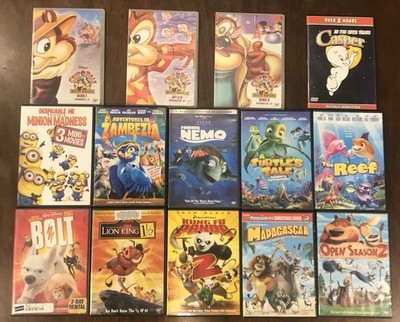 DVD LOT Chip N Dale Finding Nemo Madagascar Open Season & MORE FREE SHIPPING