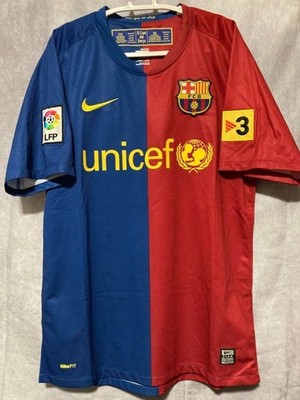 MINT PIQUE 3 Small FC Barcelona 2008 09 Home L Jersey Maglia Nike