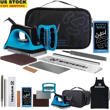 All-Inclusive Ski Snowboard Tuning Kit Edge Tuner Wax Iron Scrapers PTEX Rods US
