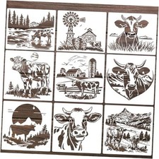 Animal Wood Burning Stencils for Painting Stencil Reusable Farmhouse Cow
