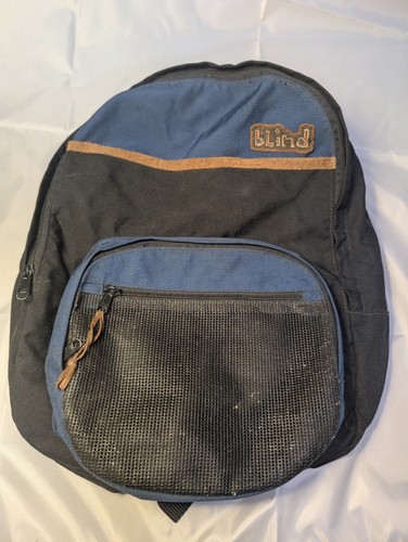 Vintage Blind Skateboard Backpack Rare Leather Logo