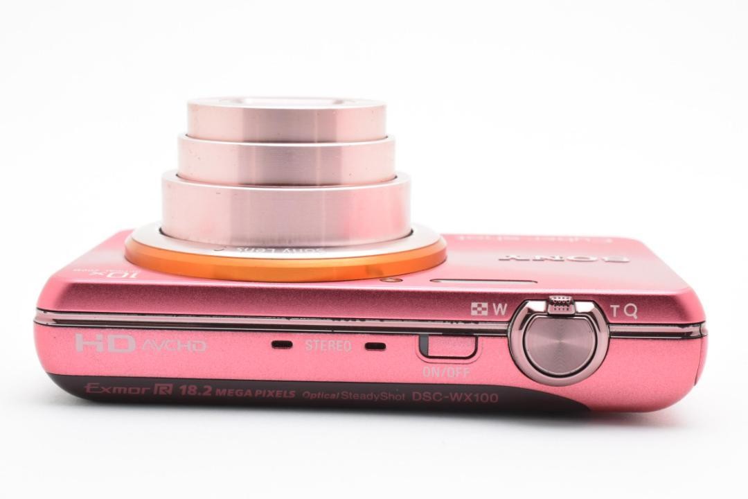 Sony Cyber-shot DSC-WX100 Pink 18.2 MP Compact Digital Camera w