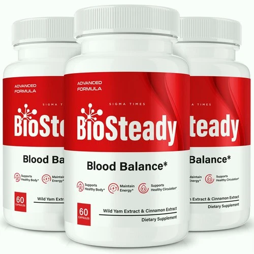 BioSteady Capsules, Bio Steady Blood Optimizer Supplement - 3 Pack