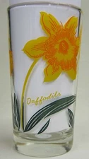 Daffodils Peanut Butter Glass Glasses Drinking Kitchen Mauzy 52-6