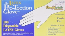 LGLCP (1EACH) Comfitwear Disposable Latex Gloves, Large