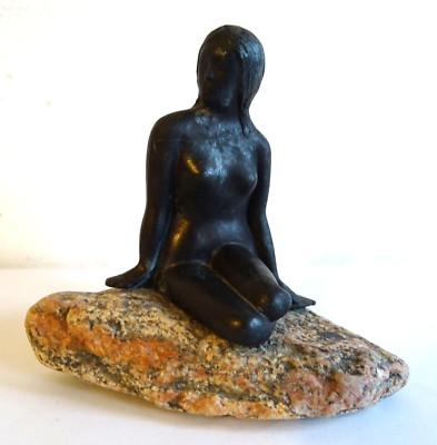 Meermaid Denmark Kopenhagen Andenken Metall Figur Meerjungfrau Bronze 10 cm