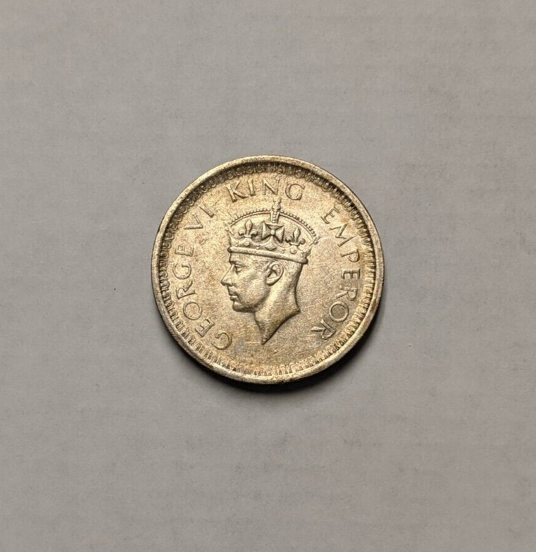 1944 British India Silver Rupee - Superb High Grade Brilliant Uncirculated