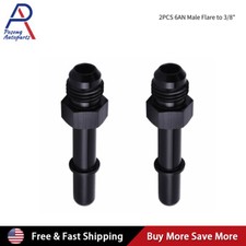 2PCS 6AN Male Flare to 3/8" Fuel Rail EFI Fitting Quick-Disconnect Adapter