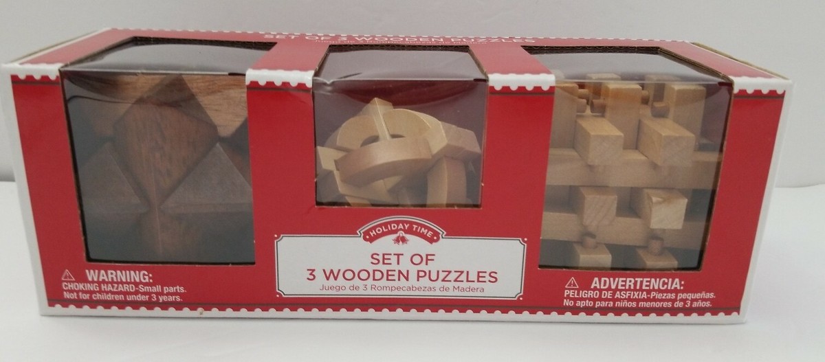 Wooden Puzzles Holiday Time Set Of 3 Grand Star Industrial Limited