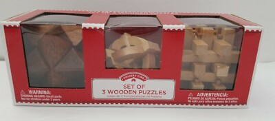 Wooden Puzzles Holiday Time Set Of 3 Grand Star Industrial Limited