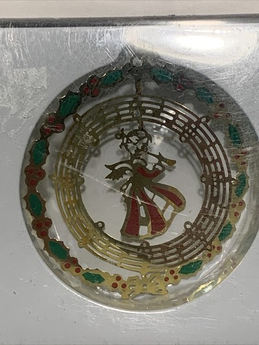 Christmas Classic Collection Set of 3 Flat Ornaments 3D Vintage Solid New - Foto 7 di 11