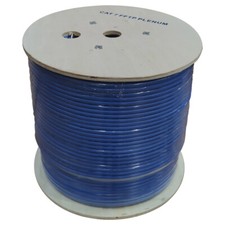 Cat7 Plenum Pure Copper 850Mhz 1000ft SFTP Bulk Ethernet Cable Blue