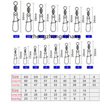 20~100Pcs Ball Bearing Snap Swivels with Cran...