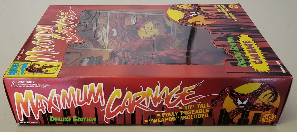 FIGURA DE 10 PULGADAS MAXIMUM CARNAGE EDICIÓN DE LUJO CARNICERÍA CON EXTENSIÓN DE BRAZO DE ARMA Foto 3 de 4