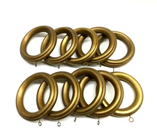 3-Inch styled Curtain Rings For Wooden Pole / Window Drapes - Gold