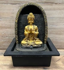 Buddha Resin Tabletop Water Fountain 10" x 8"